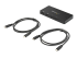 StarTech.com 2 Port USB C KVM Switch, 4K 60Hz HDMI, Compact Dual Port UHD USB Type C Desktop Mini KVM Switch with USB C Cables, Bus Powered, MacBook iPad Pro ThinkPad IdeaPad EliteBook - Høyre vinkel