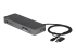 StarTech.com USB-C & USB-A Dock, Hybrid Universal Laptop Docking Station with Dual Monitor Display 4K 60Hz HDMI & DisplayPort, 60W Power Delivery, Gigabit Ethernet, Windows, Mac Chrome - Høyre vinkel
