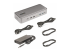 StarTech.com Dual-Laptop USB-C KVM Docking Station, Dual Monitor 4K 60Hz DisplayPort Dock, 5-Port USB Hub, GbE, 90W/45W Power Delivery to Two Laptops, Windows/Mac, 2-Host KVM Dock - Venstre vinkel