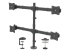 StarTech.com Desk Mount Quad Monitor Arm, Ergonomic VESA 4 Monitor Mount 2x2 up to 27", Articulating & Height Adjustable Pole Mount, Tilt/Swivel/Rotate LCD/LED Screen, Clamp/Grommet - Høyre vinkel