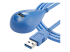 StarTech.com 5 ft Desktop SuperSpeed USB 3.0 Extension Cable - Høyre vinkel