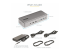 StarTech.com Dual-Laptop USB-C KVM Docking Station, Dual Monitor 4K 60Hz DisplayPort Dock, 5-Port USB Hub, GbE, 90W/45W Power Delivery to Two Laptops, Windows/Mac, 2-Host KVM Dock - Venstre vinkel