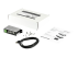 StarTech.com 4 Port USB 2.0 Hub, Metal Industrial USB-A Hub (4x USB-A) with ESD & Surge Protection, Extended Operating Temp -40 to 185°F, Din Rail/Wall/Desk Mountable, USB Expander Hub - Høyre vinkel